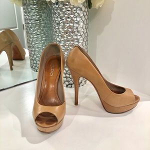 ALDO PLATFORM PEEP TOE PUMPS